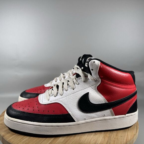 Nike Mens Court Vision Mid DM1186-600 Red Basketball Shoes Sneakers Size 9.5 - Picture 3 of 8